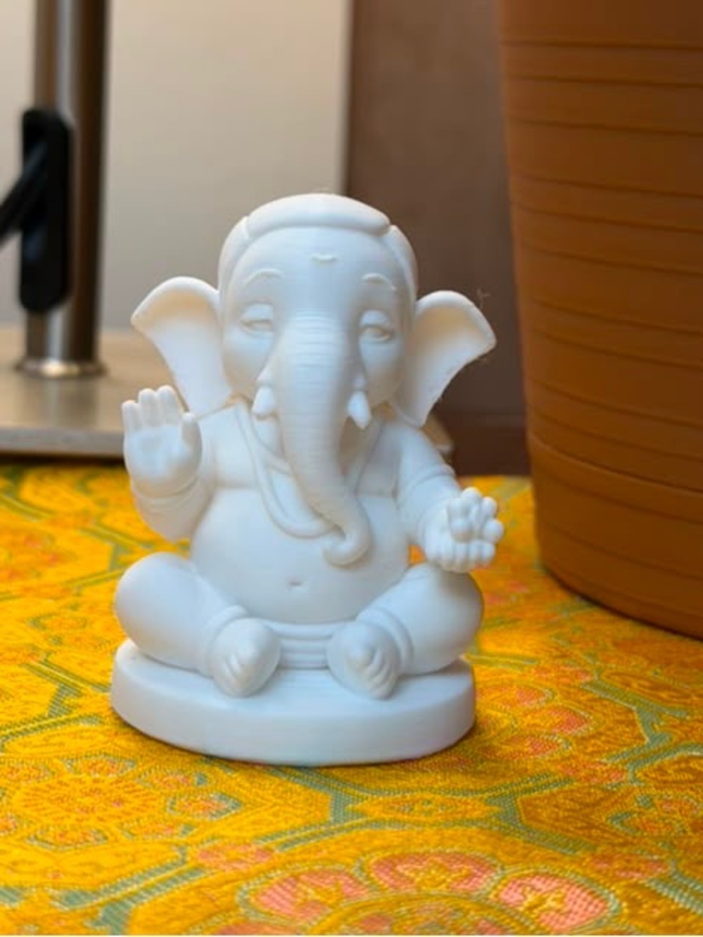 White Ganesha Statue Figurine